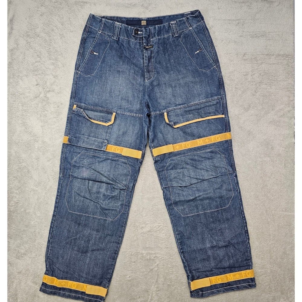 Vintage Girbaud‎ Shuttle Tape Jeans 38x33.5 90s Y2K Cargo Baggy Skater Baggy